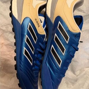 Adidas Men's Blue and Tan Copa Athletic Shoes